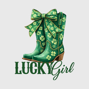 Lucky Girl Boots Transfer