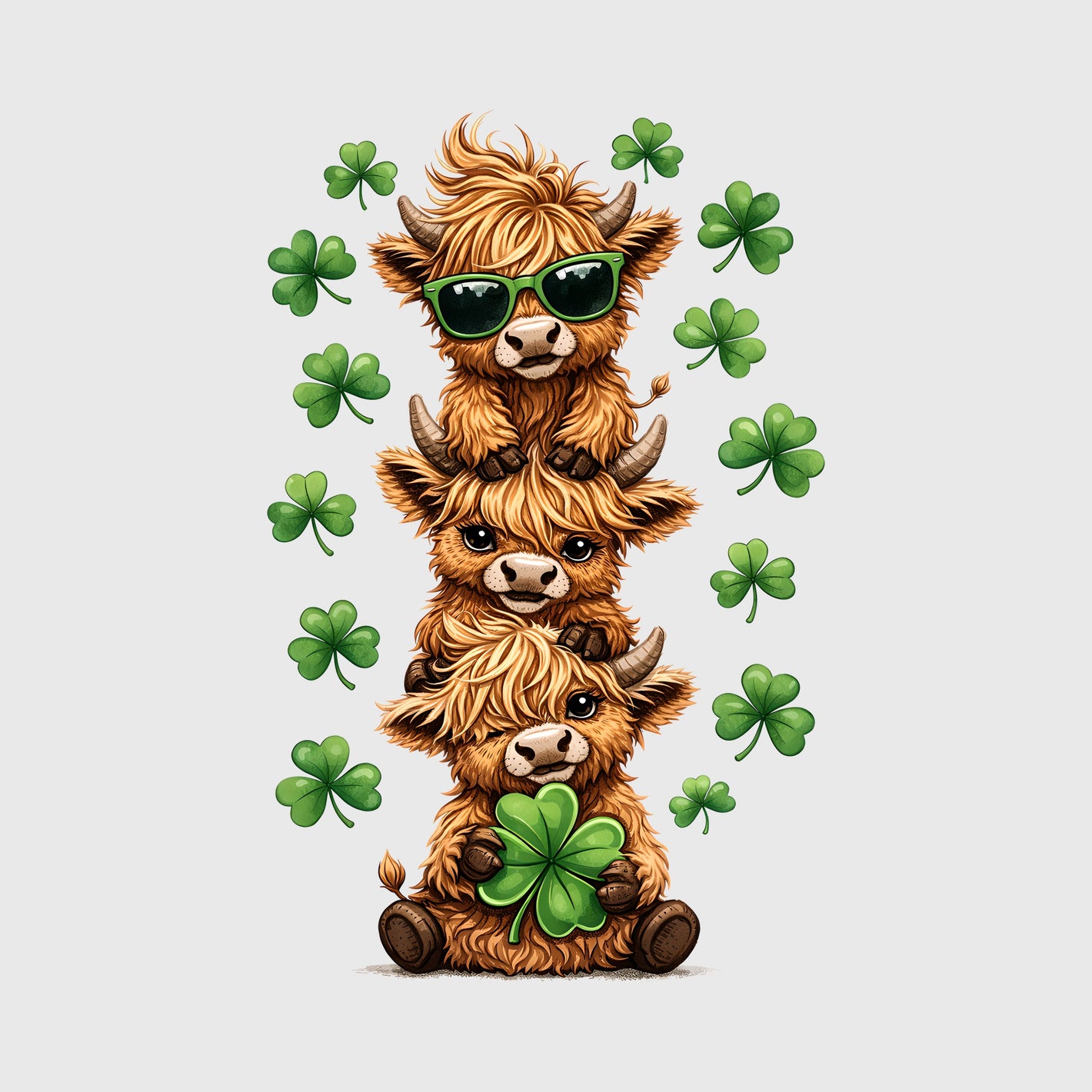 Shamrock Stack Cuties Transfer