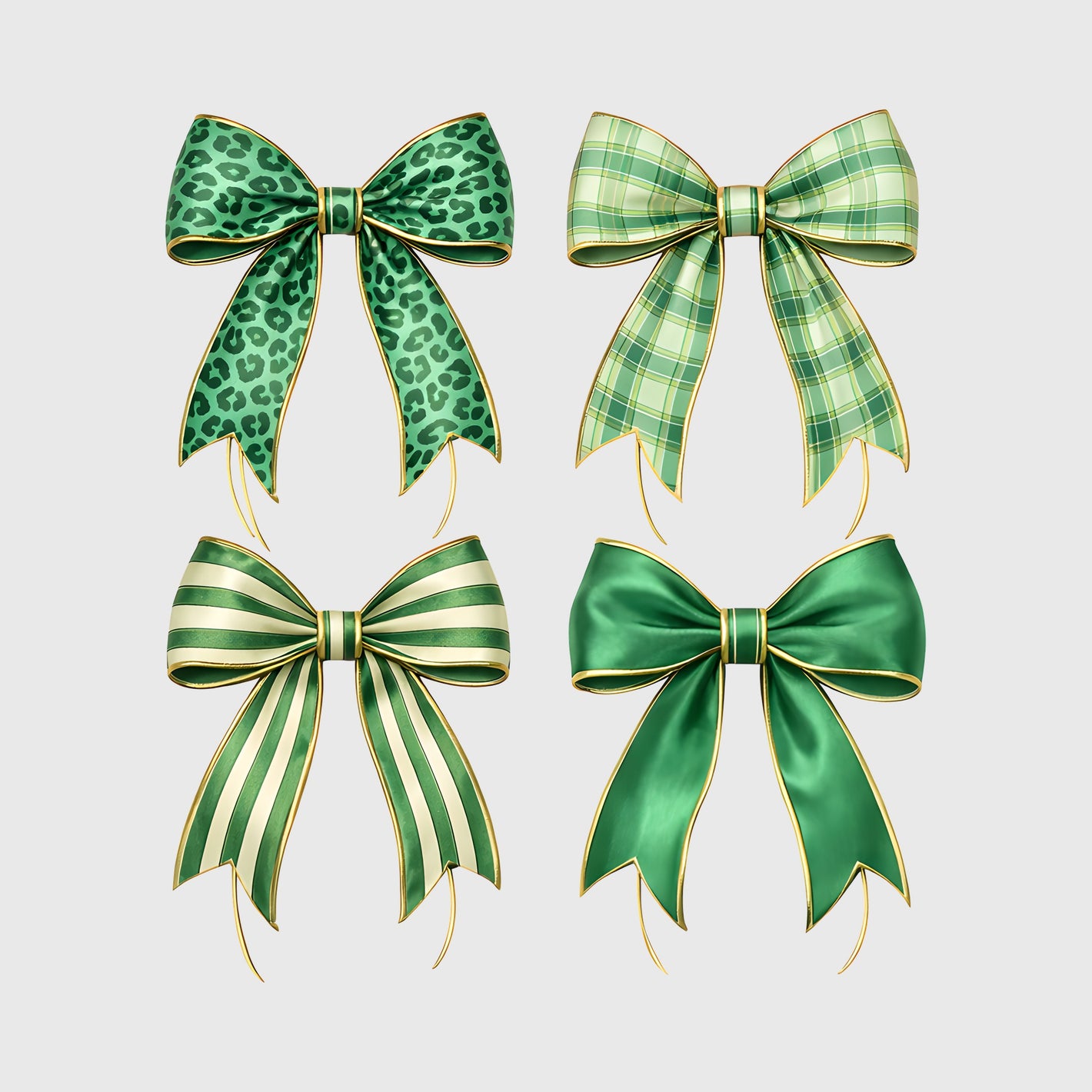 Gilded Emerald Bow Set Transfer