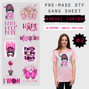 Breast Cancer Pre-Made Gang Sheet - 2