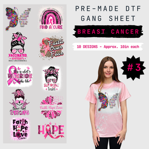 Breast Cancer Pre-Made Gang Sheet - 3