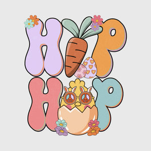 Peace Chick Hoppy Hop Transfer