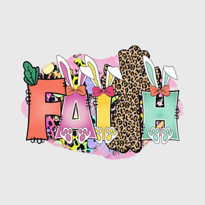 Wild Bloom Faith Bunny Transfer