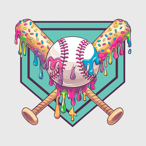 Neon Melt Slugger Art Transfer