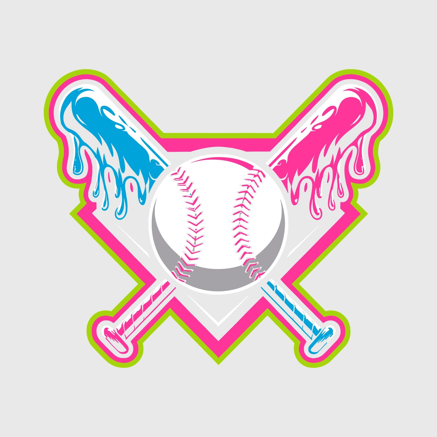 Neon Diamond Dripping Transfer