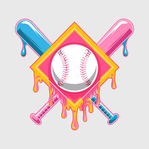 Neon Splash Baseball Transfer