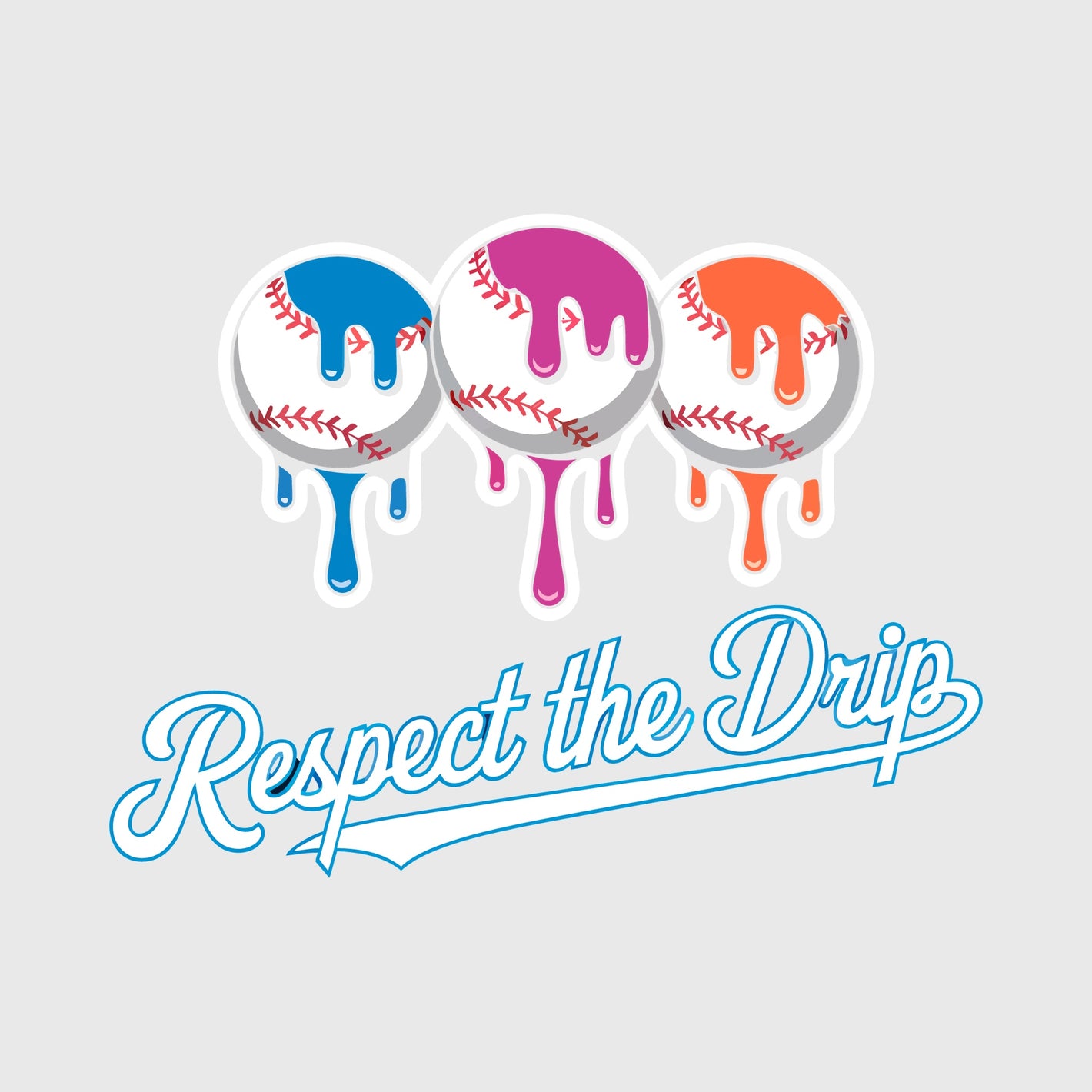 Triple Drip Baseball Transfer