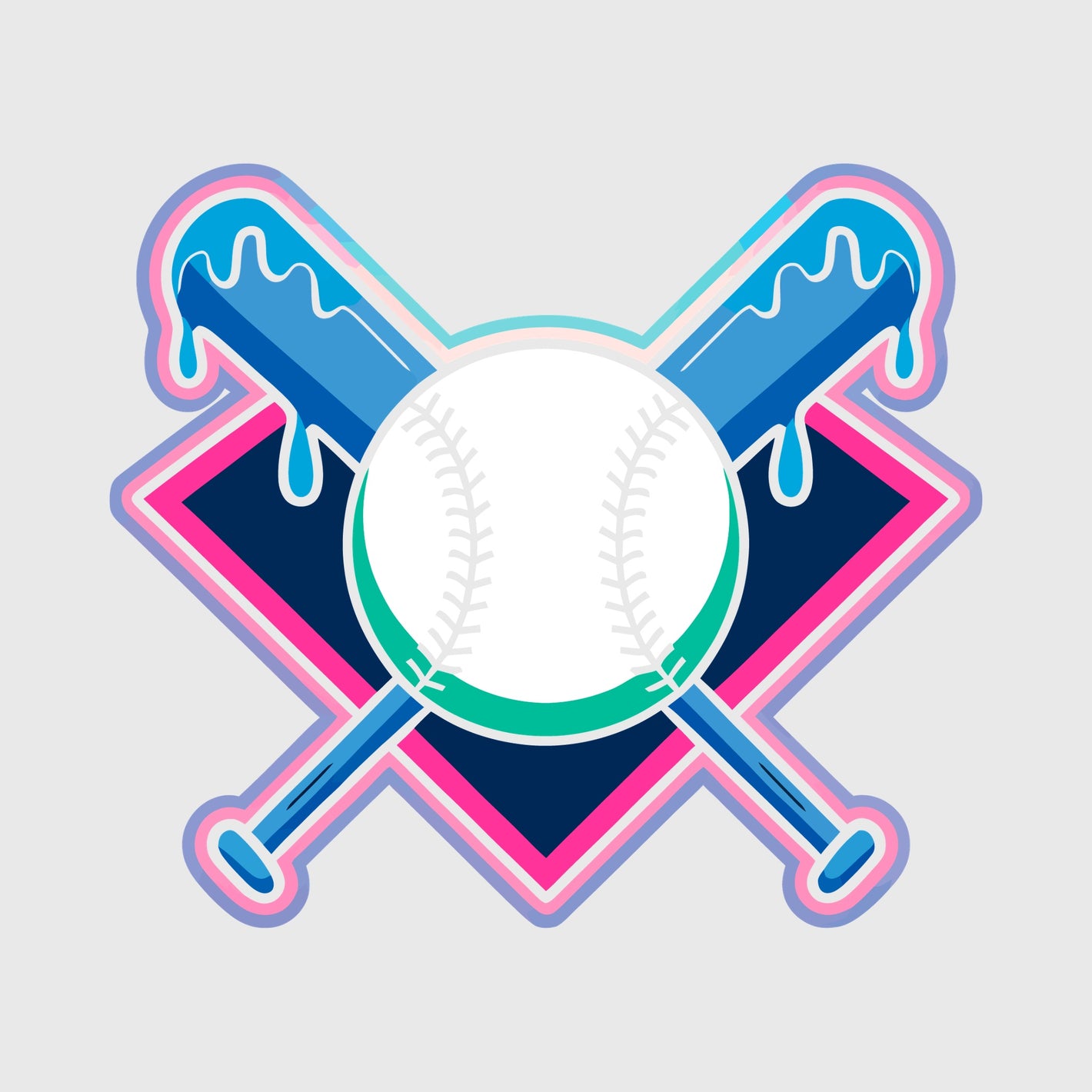 Neon Diamond Drip Transfer