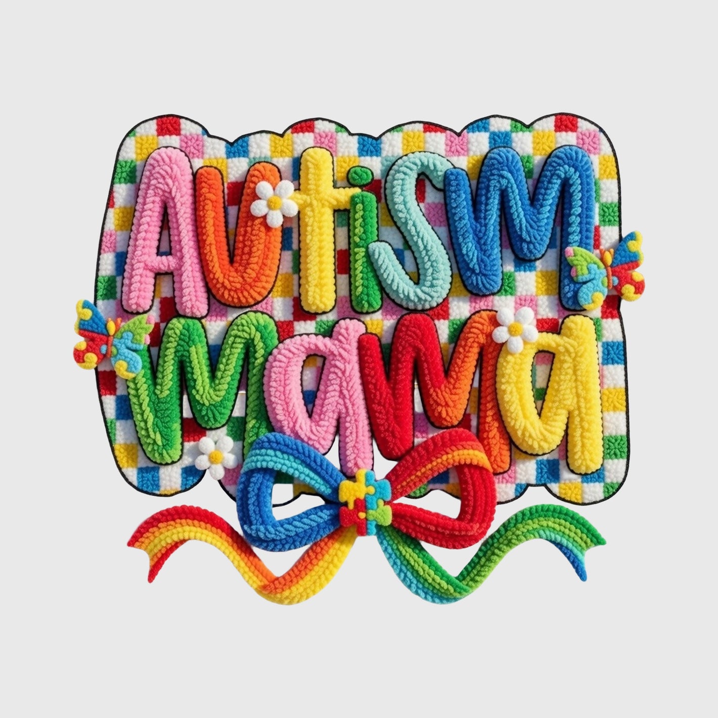 Rainbow Stitch Autism Mama Transfer
