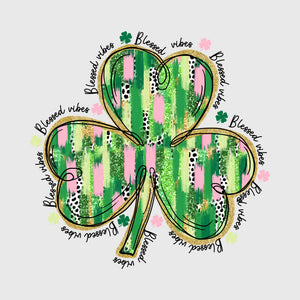Emerald Patchwork Shamrock Transfer