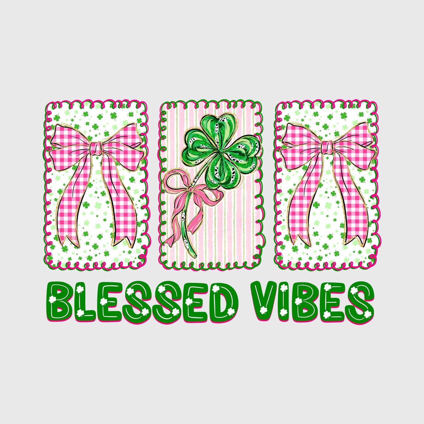 Gingham Charm Blessed Transfer