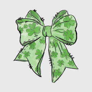 Shamrock Sketch Bow Transfer