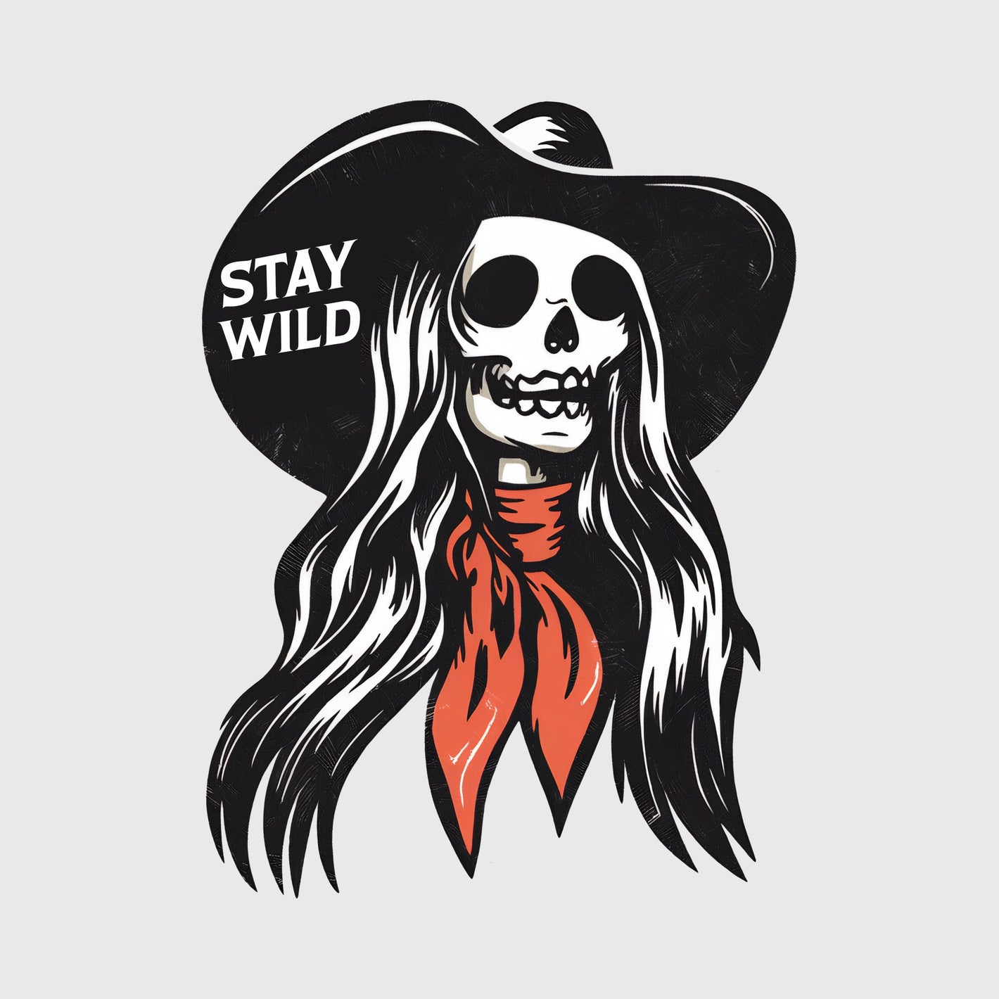 Desert Outlaw Skull Transfer