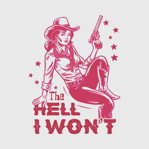 Hellbound Cowgirl Rebel Transfer