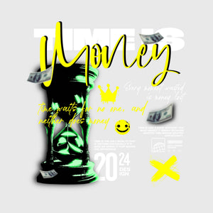 Neon Hourglass Wealth Transfer
