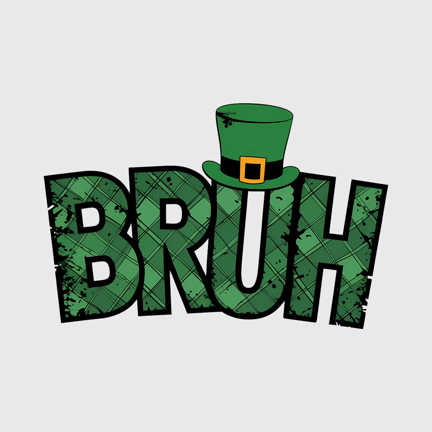 Grunge Clover Bruh Transfer
