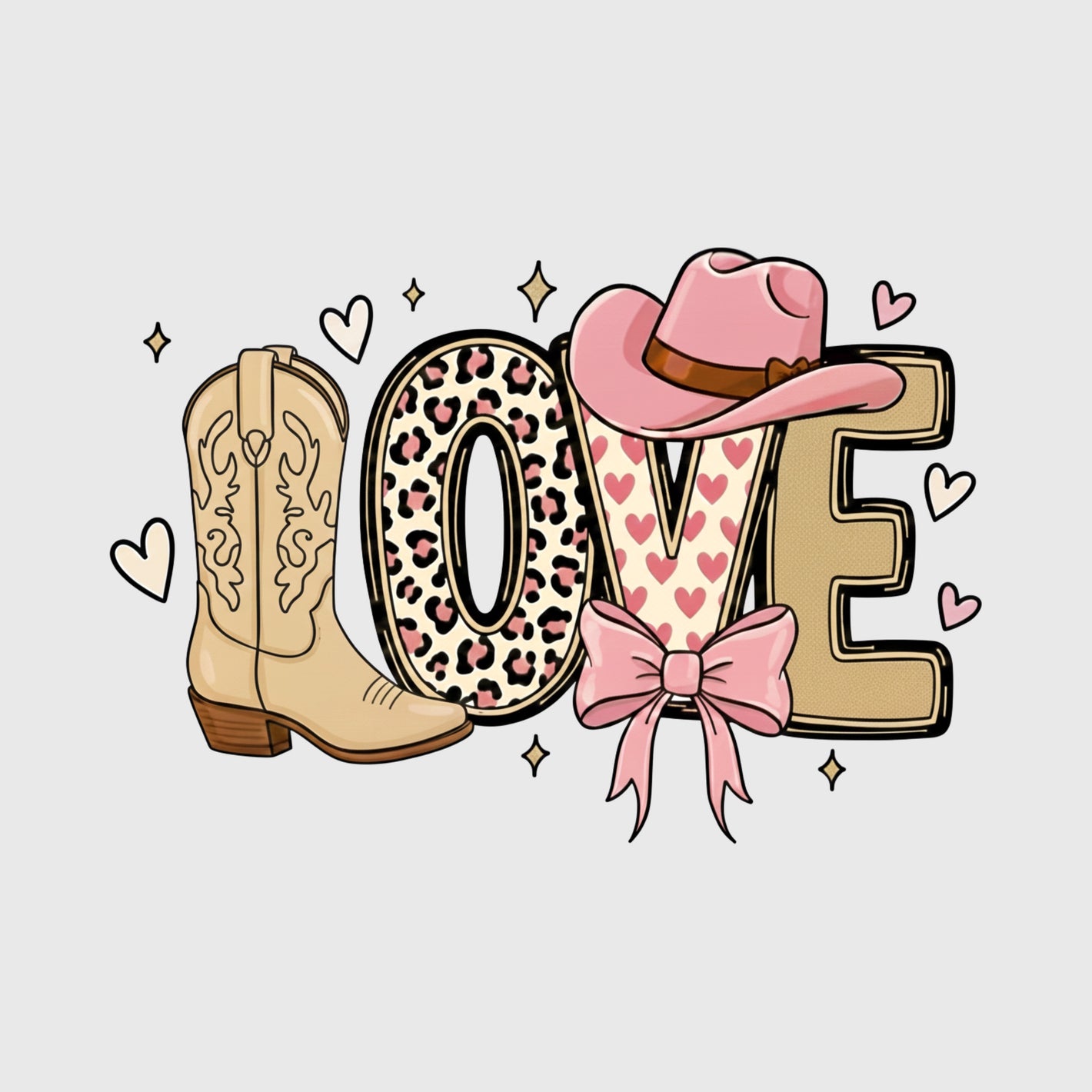 Sweetheart Cowgirl Love Transfer