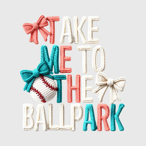 Ballpark Bow Bliss Transfer