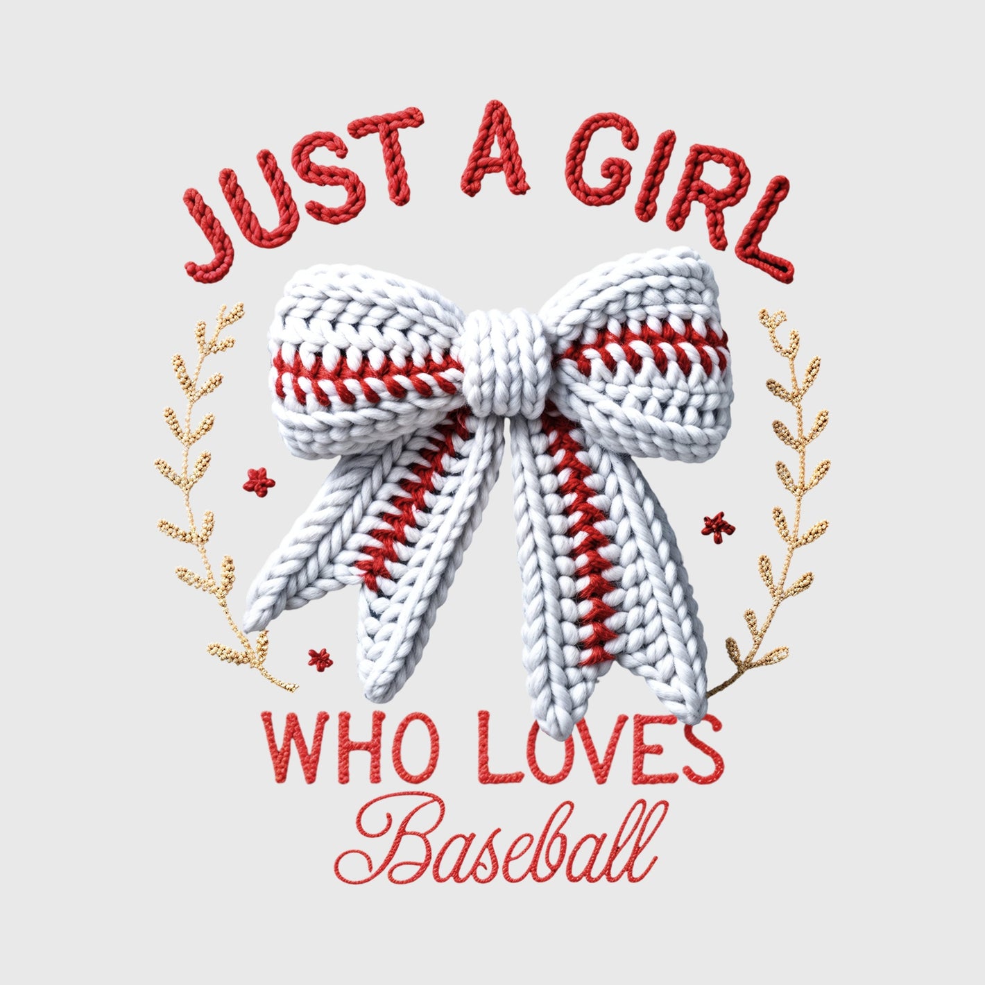 Just A Girl Baseball Transfer