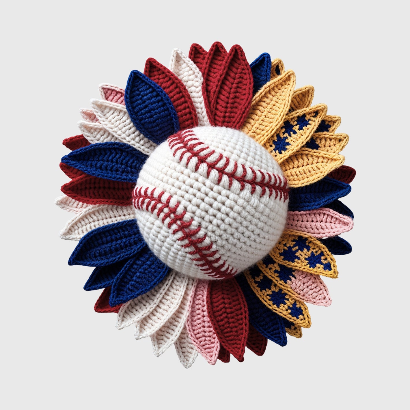 Crochet Baseball Bloom Transfer