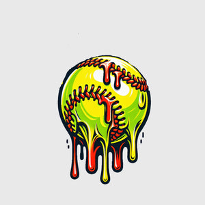 Neon Drip Softball Transfer