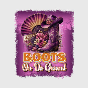 Plum Blossom Western Boots Transfer