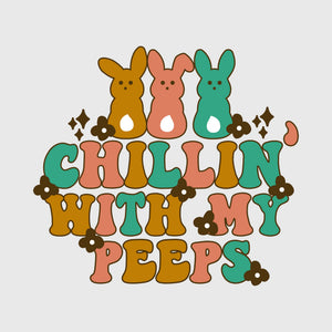 Retro Chillin Peeps Transfer