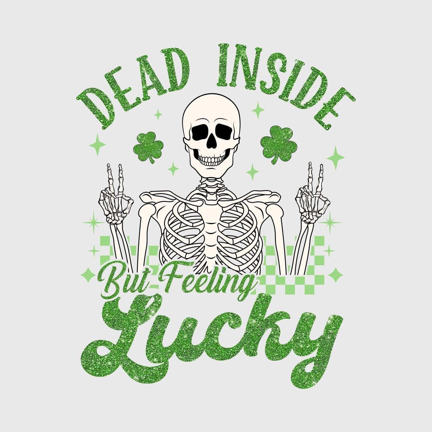 Lucky Bones Glitter Vibes Transfer