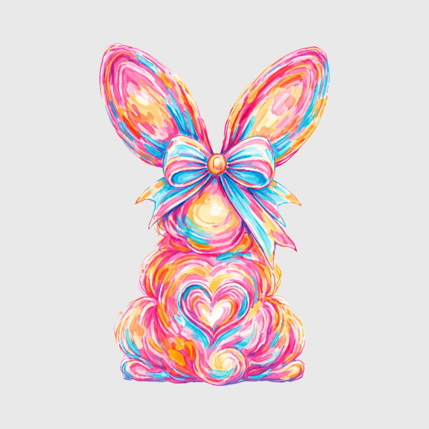 Candy Swirl Bunny Glow Transfer