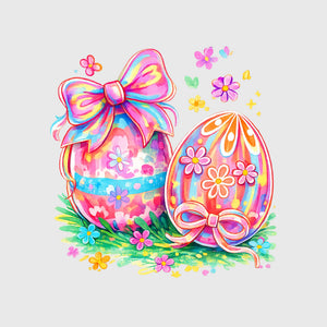 Rainbow Petal Egg Elegance Transfer