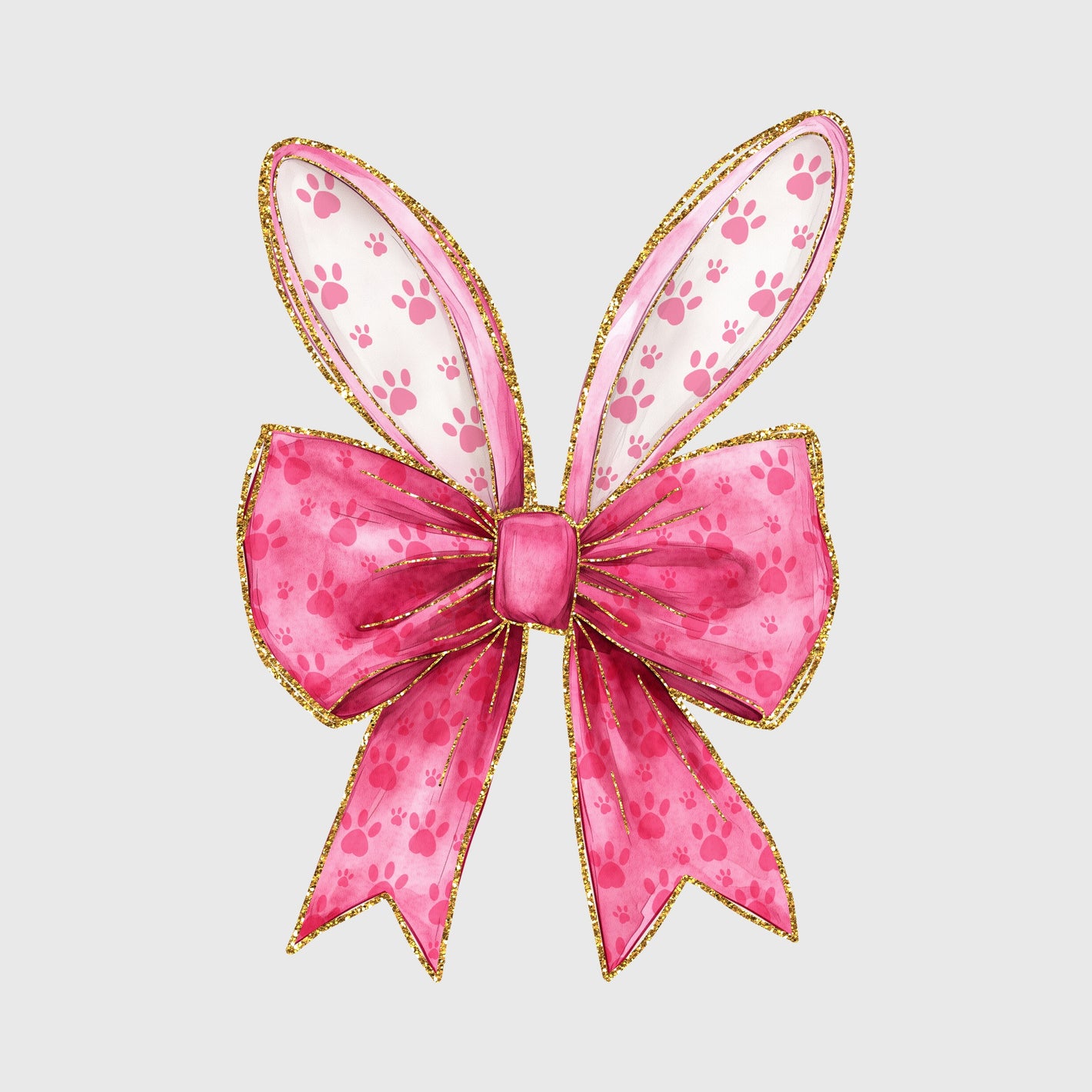 Paw Print Princess Bunny Transfer
