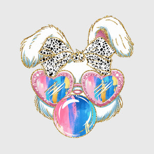 Glitter Chic Bunny Glam Transfer