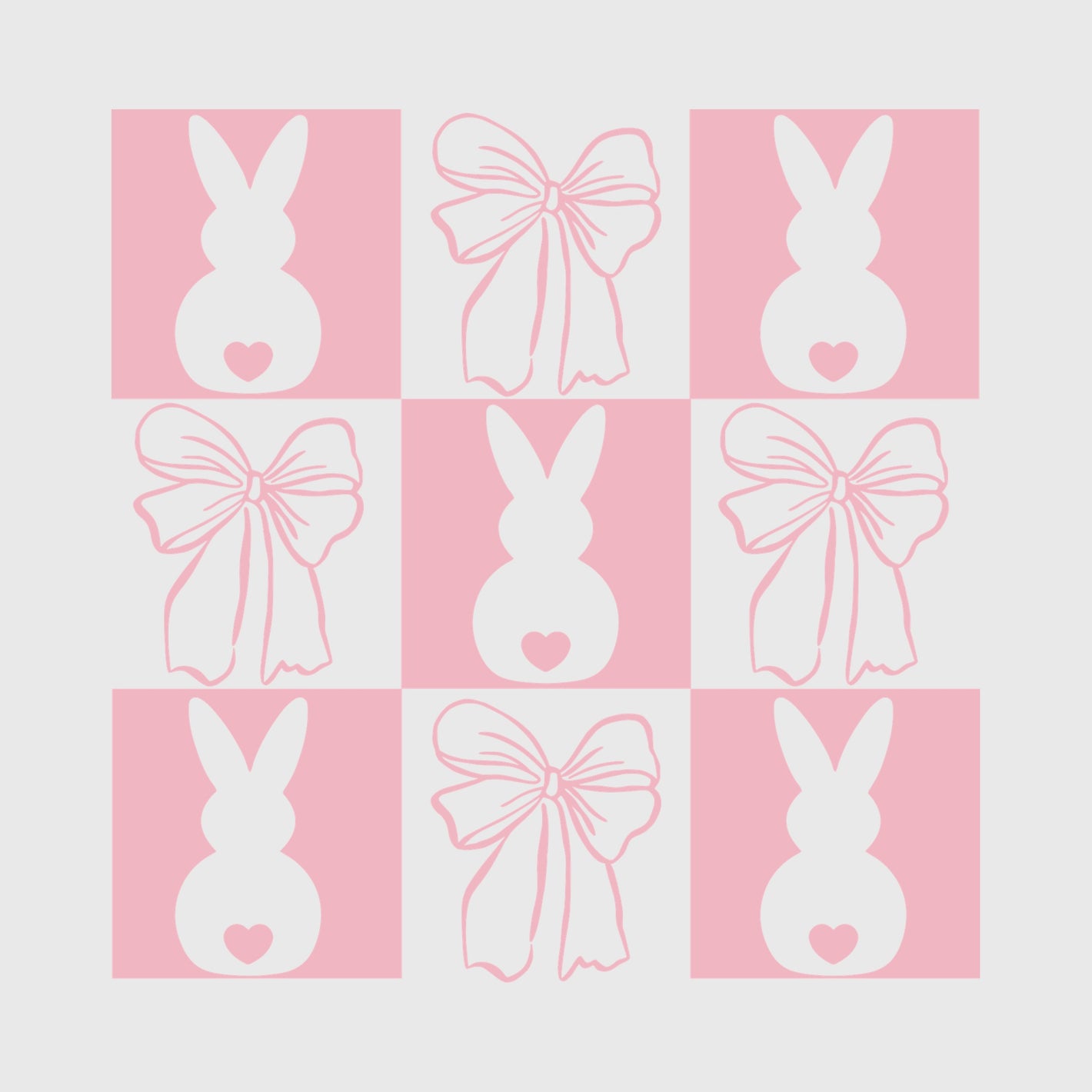 Cotton Candy Bunny Tiles Transfer