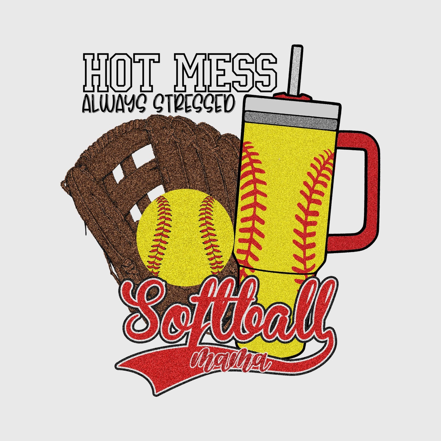 Stressed Softball Mama Transfer